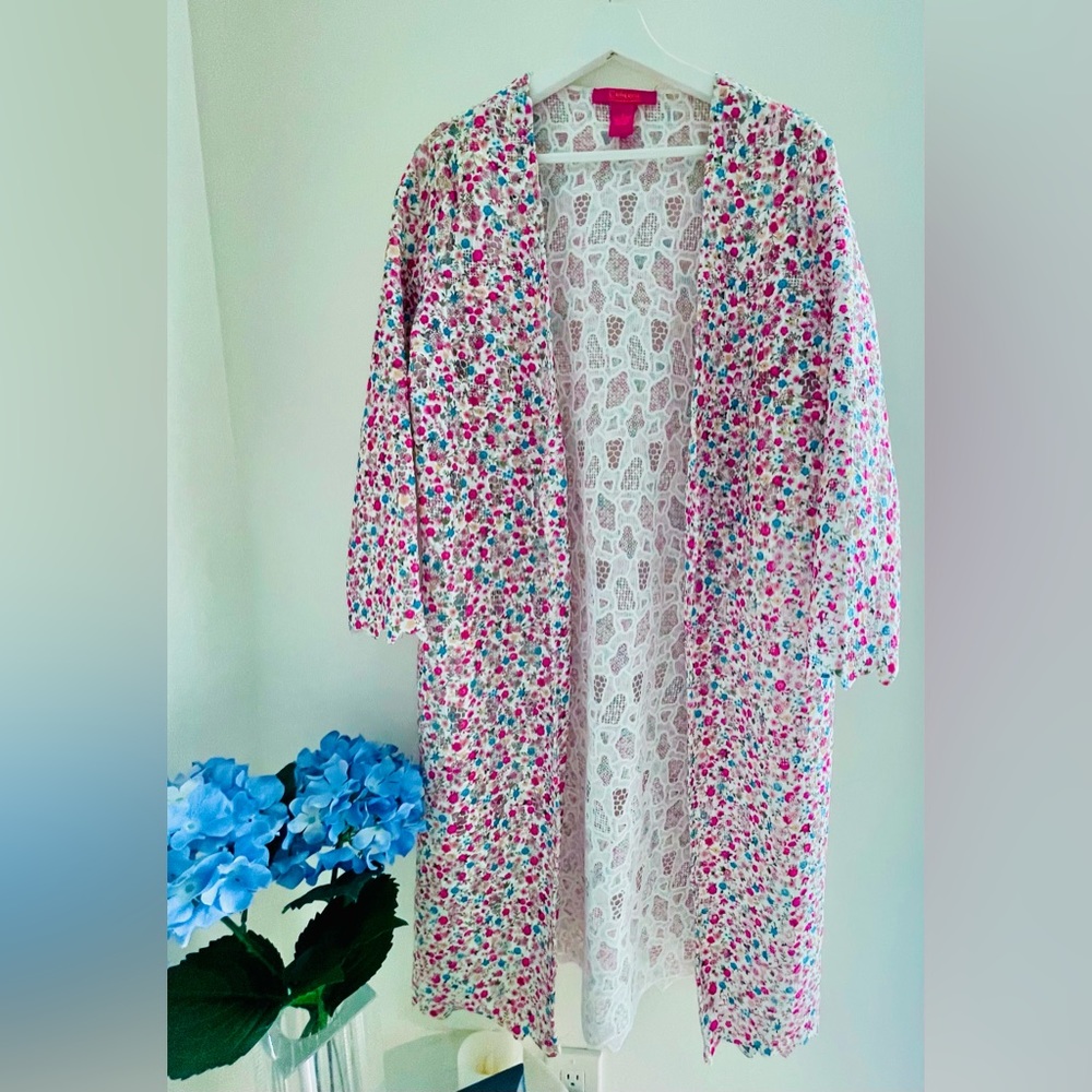 Catherine Malandrino Floral Lace Duster